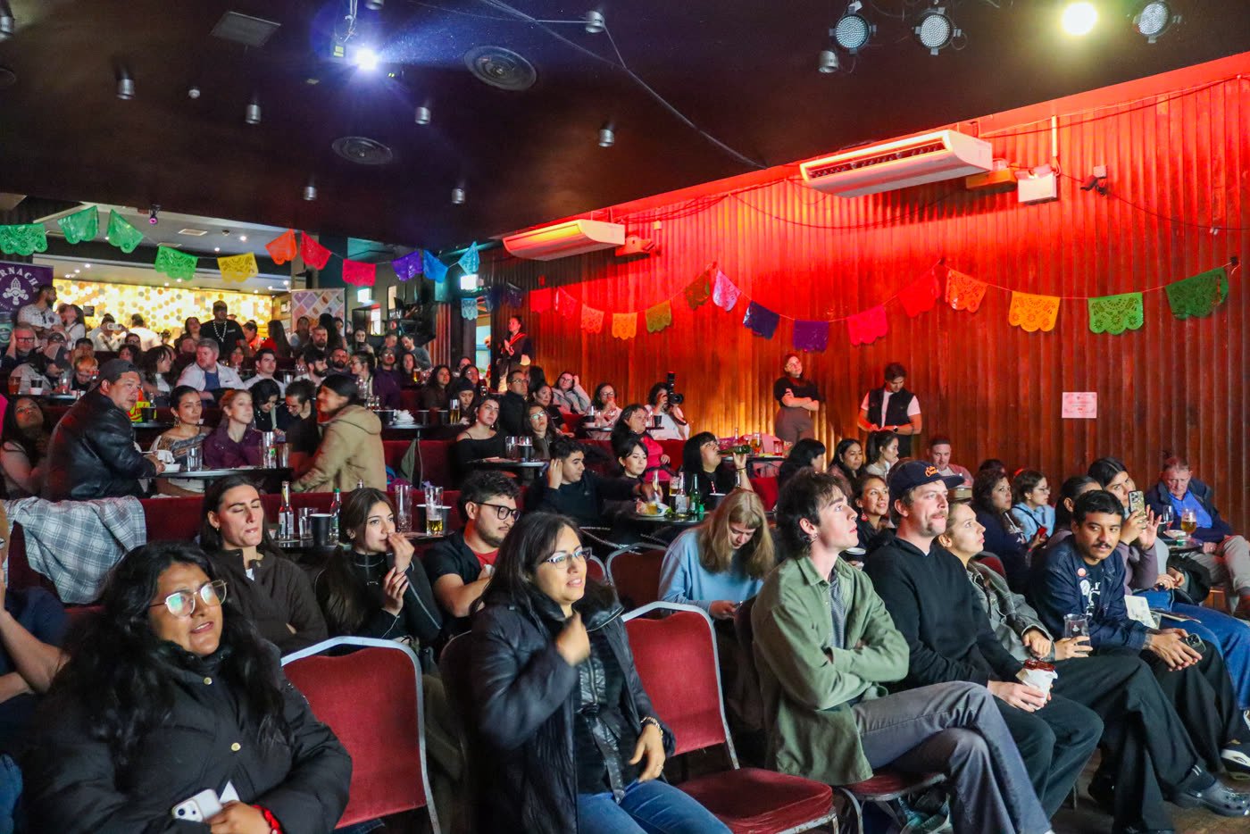 Full crowd at The Sugar Club watching a performance