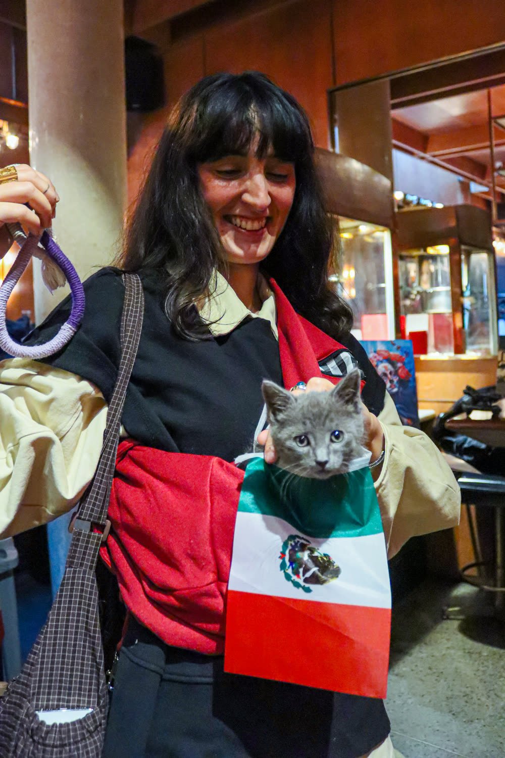 A guest celebrating at The Devlin Cinema